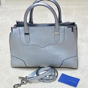 Rebecca Minkoff metallic satchel detachable strap